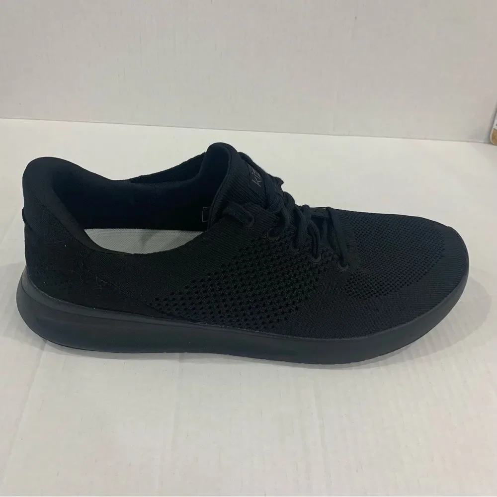 Kizik Lima Men Size 14 W 15.5 Wide Knit Hands Free Lace Up Black Sneakers Shoes